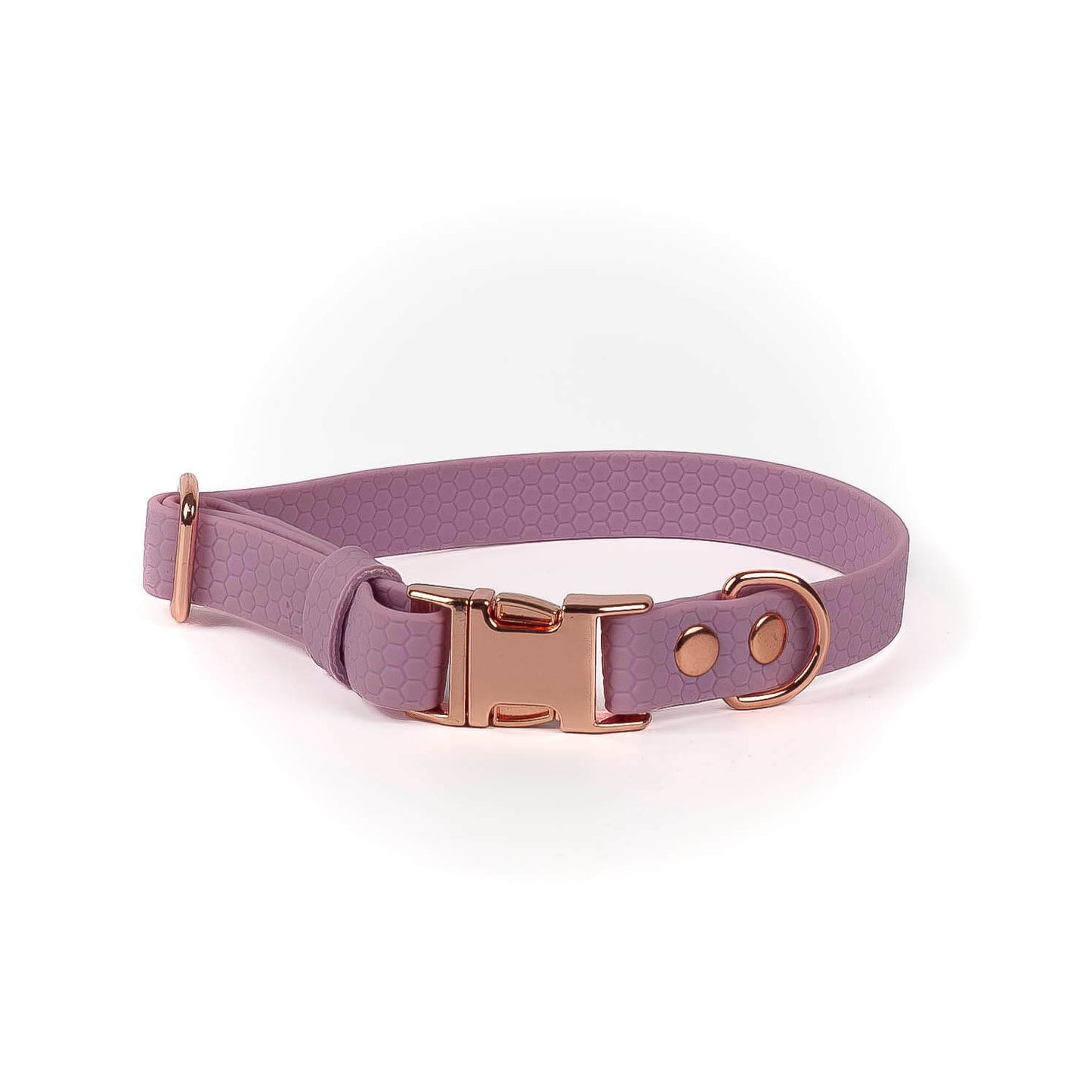 Obroża regulowana w kolorze Dusty Pink z kolekcji Fur Glamour od Petsband - widoczna od strony klamry