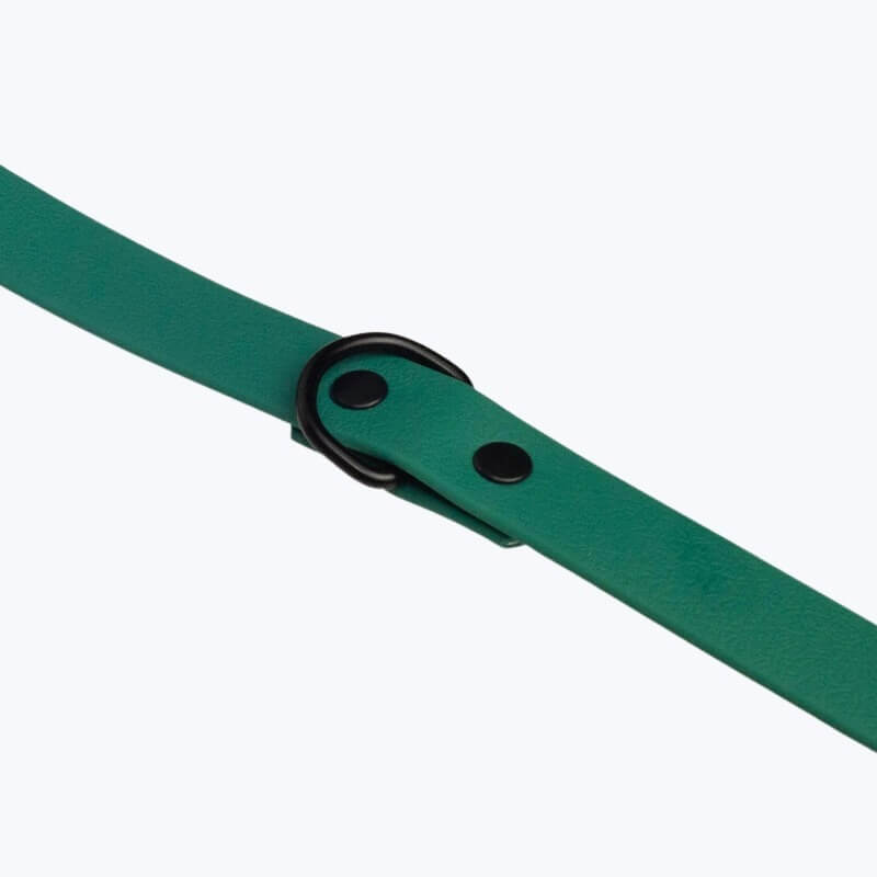 Element zapięcia (półkółko) w zielonej obroży z PVC od Petsband.