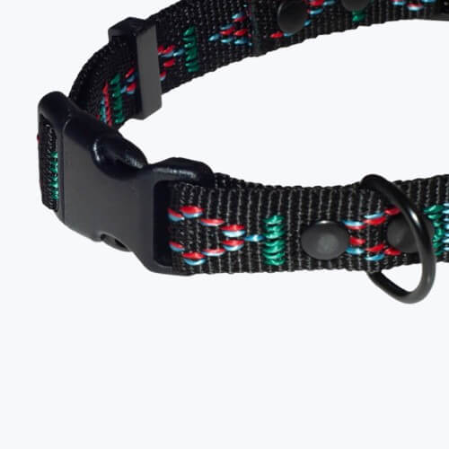 Parcianka - wzór indiański - detal - klamra od parcianej obroży dla psa ze wzorem indiańskim od Petsband