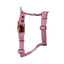 Widok boczny (3) szelek w kolorze Dusty Pink typu GUARD z kolekcji fur glamour od Petsband