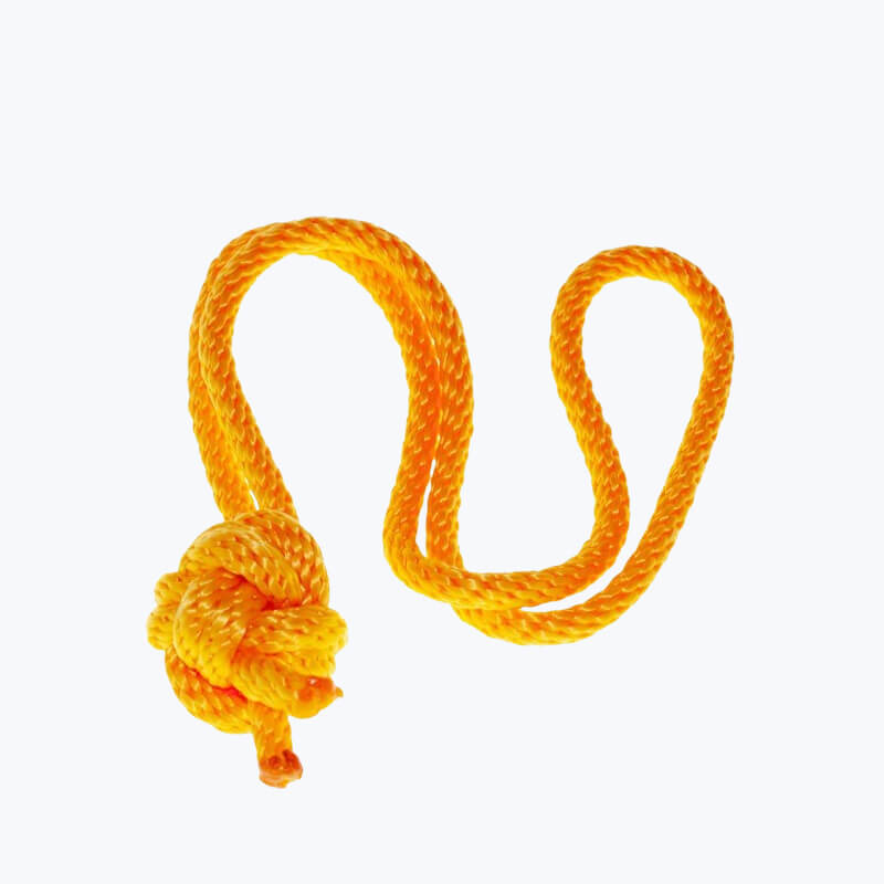 Prosty szarpak dla małego psa wykonany z polipropylenu w kolorze zółtym